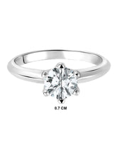 Dazzling Silver Crystal Glow Ring