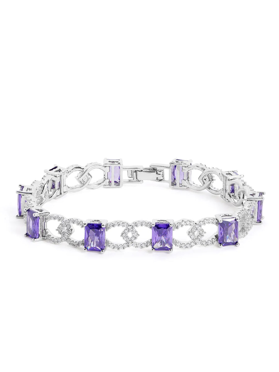 Celestial Amethyst Crystal Link Bracelet