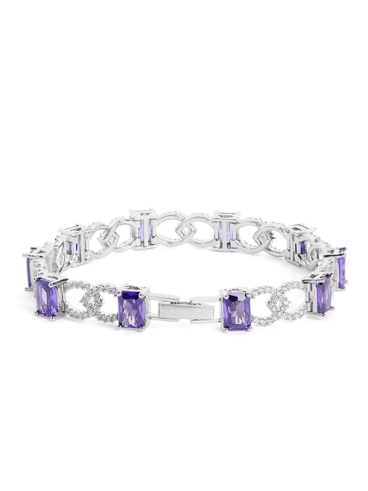 Celestial Amethyst Crystal Link Bracelet