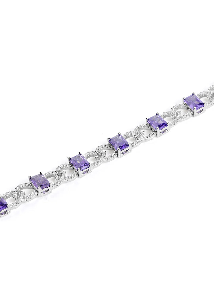 Celestial Amethyst Crystal Link Bracelet
