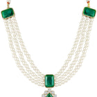 Divine Era Layered Crystal Bridal Set - White Green