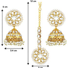 Graceful Jhumki Pearl Kundan Tikka Set