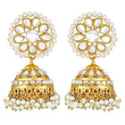 Graceful Jhumki Pearl Kundan Tikka Set