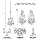 Rhodium Plated Pearl Statement Tikka Set