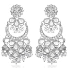 Rhodium Plated Pearl Statement Tikka Set