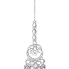 Rhodium Plated Pearl Statement Tikka Set