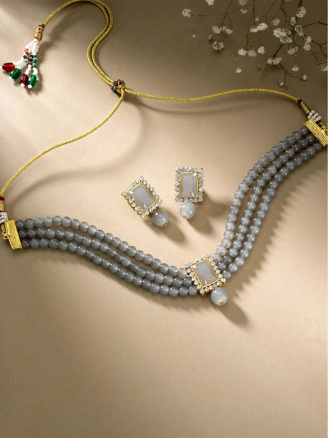 Pearl Choker Set by Peora | Elegant Pearl Fashion Jewellery


