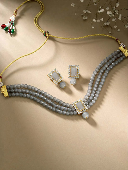Pearl Choker Set by Peora | Elegant Pearl Fashion Jewellery

