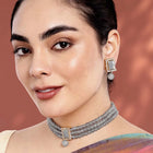 Chic & Timeless Pearl Choker Set - Grey