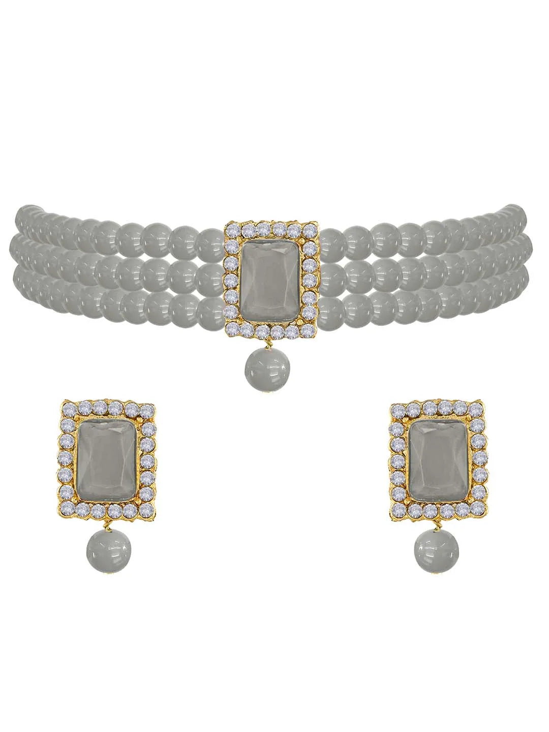 Pearl Choker Set by Peora | Elegant Pearl Fashion Jewellery

