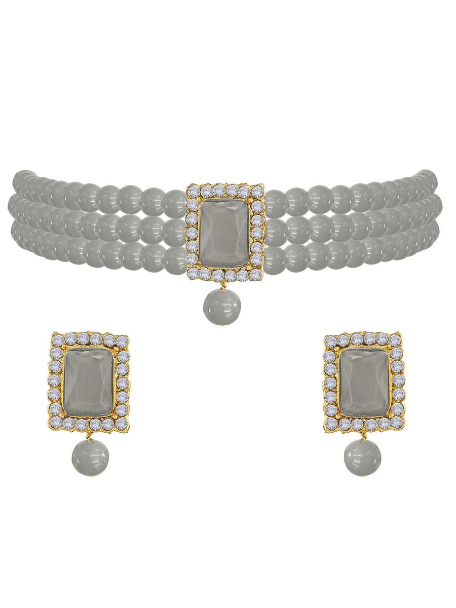 Pearl Choker Set by Peora | Elegant Pearl Fashion Jewellery

