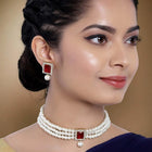 Pearl Choker Set by Peora | Elegant Pearl Fashion Jewellery

