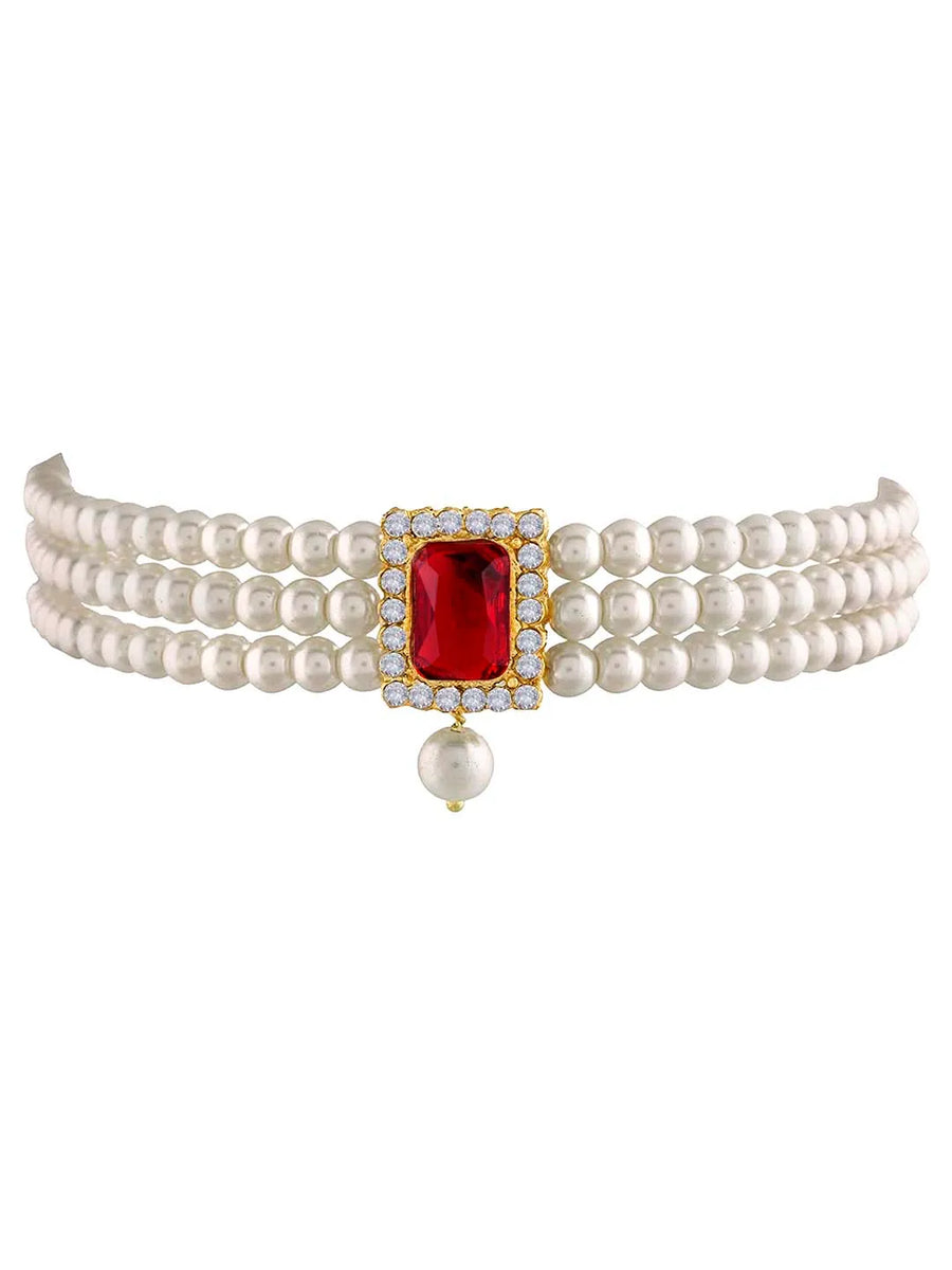 Pearl Choker Set by Peora | Elegant Pearl Fashion Jewellery


