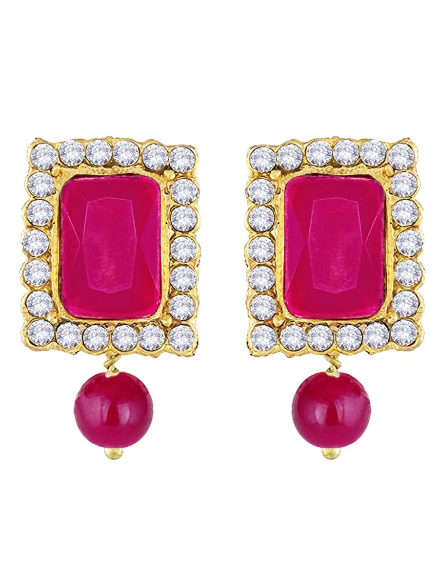 Chic & Timeless Pearl Choker Set - Rani Pink