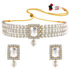 Chic & Timeless Pearl Choker Set - White