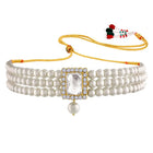 Chic & Timeless Pearl Choker Set - White