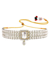 Chic & Timeless Pearl Choker Set - White
