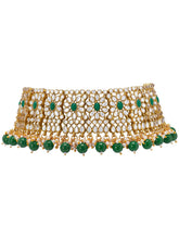 Floral Fantasy Green Crystal Choker Set