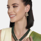 Elegant Trendy Choker & Pearl Set  - Green White