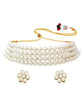 Charisma Trendy Pearl Necklace Set - Grey