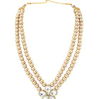 Ethnic Radiance Beaded Necklace Set - Champagne