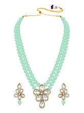 Ethnic Radiance Beaded Necklace Set - Mint