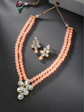 Ethnic Radiance Beaded Blue Necklace Set