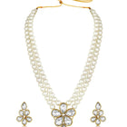 Ethnic Radiance Beaded Necklace Set - White