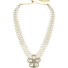 Ethnic Radiance Beaded Necklace Set - White