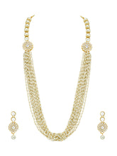 Graceful Layers Beads & Pearls Long Necklace Set