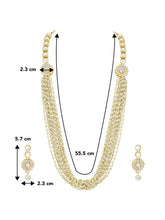 Graceful Layers Beads & Pearls Long Necklace Set