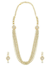 Graceful Layers Beads & Pearls Long Necklace Set