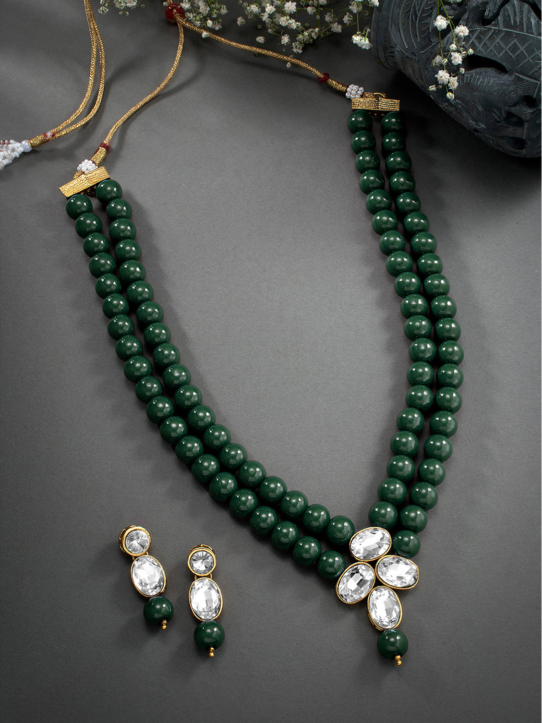 Earthly Elegance Green Necklace Set