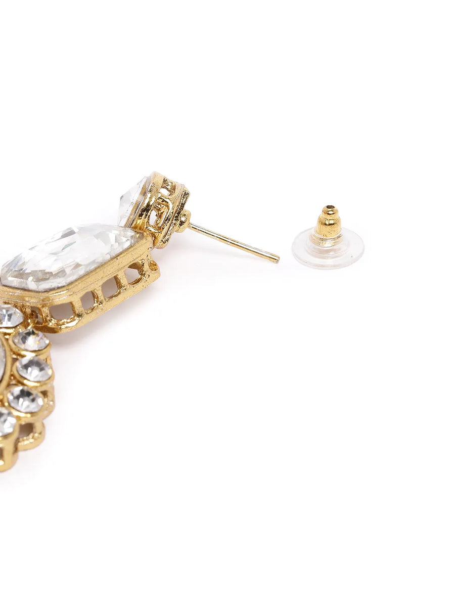 Gracefully Layered Kundan Necklace Set - Green