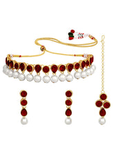 Crimson Petals Choker Set