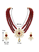 Crimson Charm Gorgeous Maroon Necklace Set