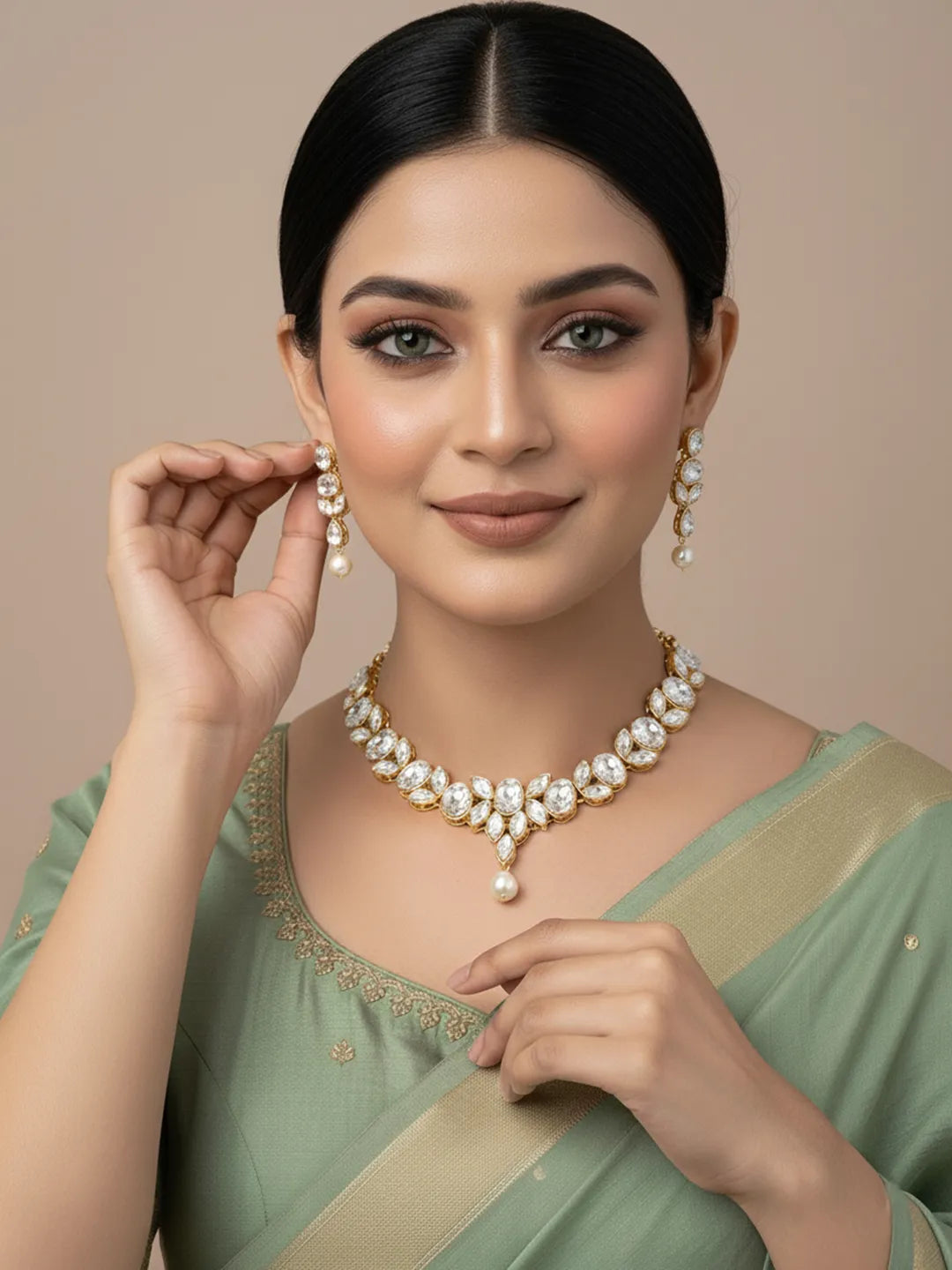 Chic Simplicity Kundan Necklace Set
