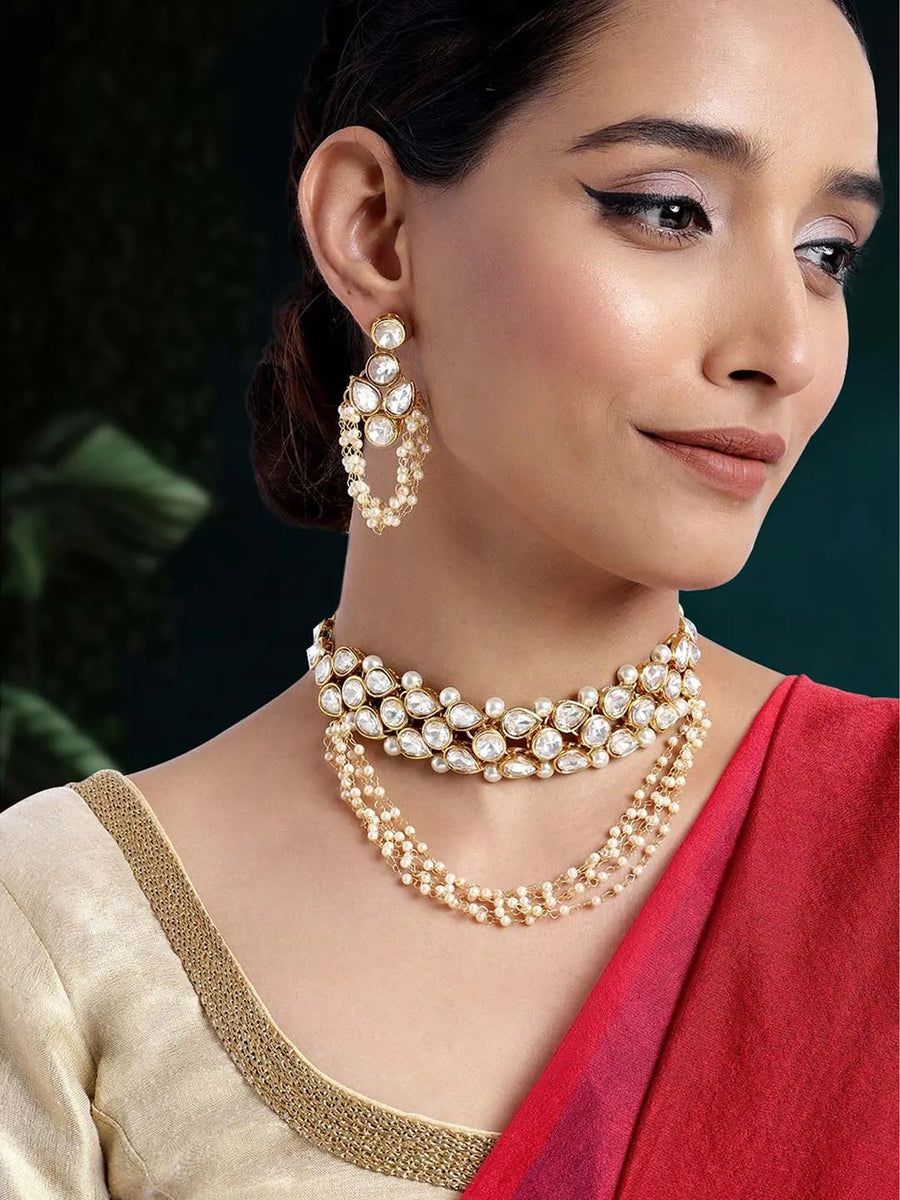 Pearl Statement Choker Set – Bold Fashion Jewellery by Peora

