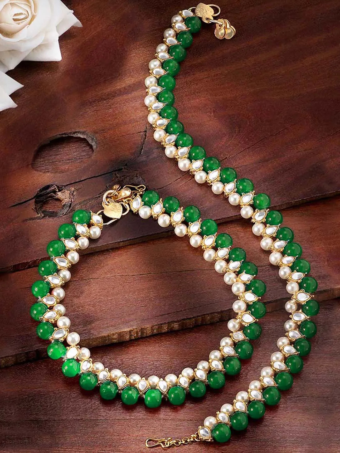Anklet with Faux Beads | Trendy & Elegant by Peora

