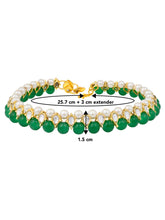 Green Bliss Pearl Anklets