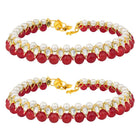 Anklet with Faux Beads | Trendy & Elegant by Peora

