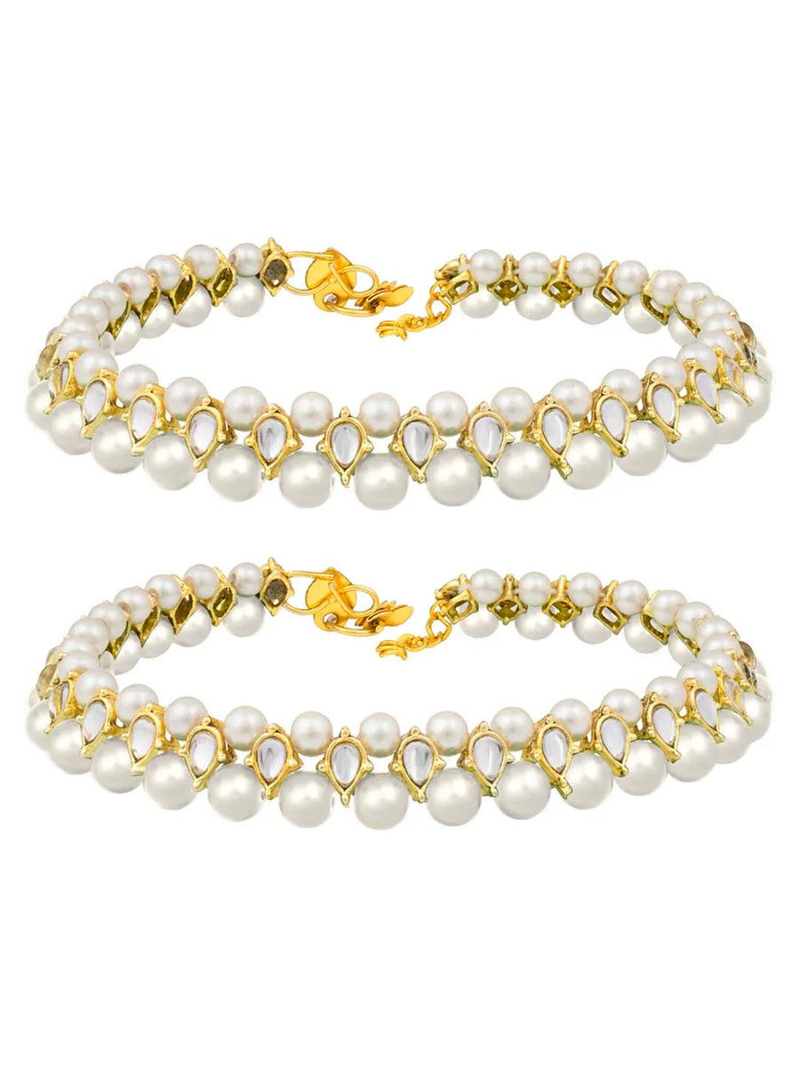 Anklet with Faux Beads | Trendy & Elegant by Peora

