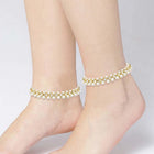 Anklet with Faux Beads | Trendy & Elegant by Peora

