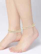 Green Bliss Pearl Anklets