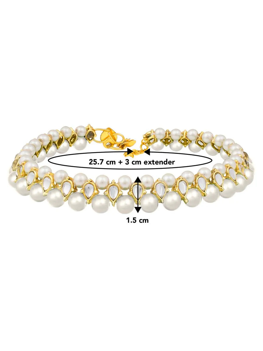 Anklet with Faux Beads | Trendy & Elegant by Peora

