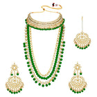 Emerald Enchantment Bridal Jewellery Set | Regal Bridal Collection by Peora