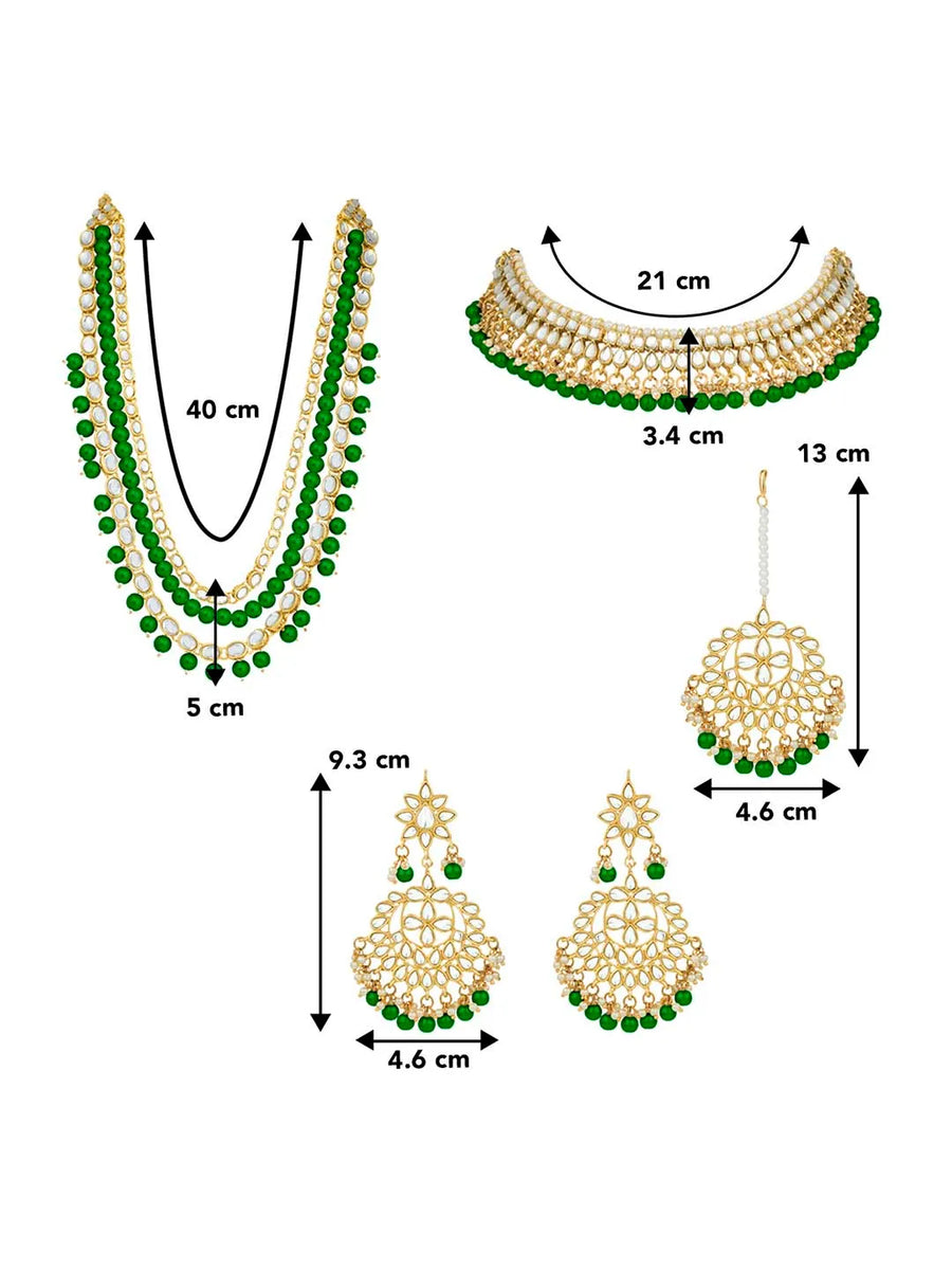 Emerald Enchantment Bridal Jewellery Set | Regal Bridal Collection by Peora