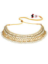 Bridal Splendour White Kundan Pearls Set