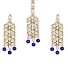Bridal Bloom Kundan & Pearl Set - Blue Faux