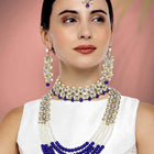 Bridal Bloom Kundan & Pearl Set | Elegant Bridal Jewellery by Peora